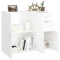 vidaXL Sideboard Hochglanz-Weiß 91x29,5x75 cm Holzwerkstoff vidaXL Sideboard Hochglanz-Weiß 91x29,5x75 cm Holzwerkstoff