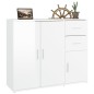 vidaXL Sideboard Hochglanz-Weiß 91x29,5x75 cm Holzwerkstoff vidaXL Sideboard Hochglanz-Weiß 91x29,5x75 cm Holzwerkstoff