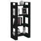 vidaXL Bücherregal/Raumteiler Schwarz 60x35x125 cm Massivholz vidaXL Bücherregal/Raumteiler Schwarz 60x35x125 cm Massivholz