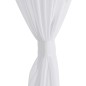 2 x Transparente Gardine Fertiggardine 140 x 245 cm weiß 2 x Transparente Gardine Fertiggardine 140 x 245 cm weiß