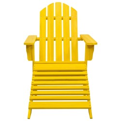 vidaXL Adirondack-Gartenstuhl mit Fußteil Massivholz Tanne Gelb