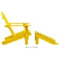 vidaXL Adirondack-Gartenstuhl mit Fußteil Massivholz Tanne Gelb vidaXL Adirondack-Gartenstuhl mit Fußteil Massivholz Tanne Gelb