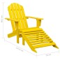 vidaXL Adirondack-Gartenstuhl mit Fußteil Massivholz Tanne Gelb vidaXL Adirondack-Gartenstuhl mit Fußteil Massivholz Tanne Gelb