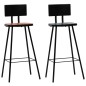 vidaXL Barhocker 2 Stk. Massives Altholz vidaXL Barhocker 2 Stk. Massives Altholz