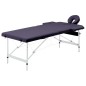 Massageliege Klappbar 2-Zonen mit Aluminiumgestell Lila Massageliege Klappbar 2-Zonen mit Aluminiumgestell Lila