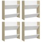 vidaXL Wand-Schuhschränke 4 Stk. Weiß Sonoma-Eiche 60x18x60 cm vidaXL Wand-Schuhschränke 4 Stk. Weiß Sonoma-Eiche 60x18x60 cm