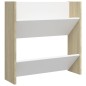 vidaXL Wand-Schuhschränke 4 Stk. Weiß Sonoma-Eiche 60x18x60 cm vidaXL Wand-Schuhschränke 4 Stk. Weiß Sonoma-Eiche 60x18x60 cm