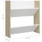 vidaXL Wand-Schuhschränke 4 Stk. Weiß Sonoma-Eiche 60x18x60 cm vidaXL Wand-Schuhschränke 4 Stk. Weiß Sonoma-Eiche 60x18x60 cm