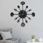 vidaXL Wanduhr mit Löffel und Gabel Design Schwarz 40 cm Aluminium vidaXL Wanduhr mit Löffel und Gabel Design Schwarz 40 cm Aluminium