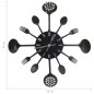vidaXL Wanduhr mit Löffel und Gabel Design Schwarz 40 cm Aluminium vidaXL Wanduhr mit Löffel und Gabel Design Schwarz 40 cm Aluminium