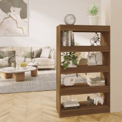 vidaXL Bücherregal/Raumteiler Braun Eiche 80x30x135 cm Holzwerkstoff