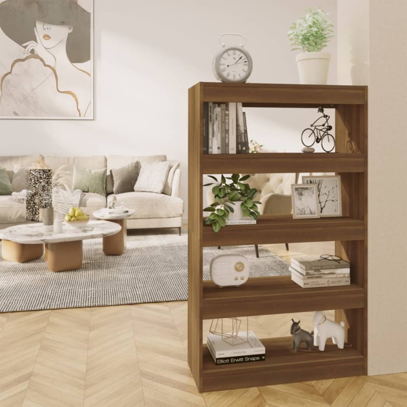 vidaXL Bücherregal/Raumteiler Braun Eiche 80x30x135 cm Holzwerkstoff vidaXL Bücherregal/Raumteiler Braun Eiche 80x30x135 cm Holzwerkstoff