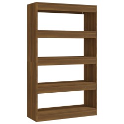 vidaXL Bücherregal/Raumteiler Braun Eiche 80x30x135 cm Holzwerkstoff