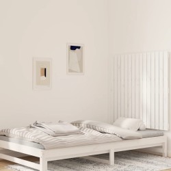 vidaXL Wand-Kopfteil Weiß 95,5x3x90 cm Massivholz Kiefer