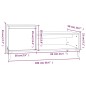 vidaXL Couchtisch Räuchereiche 100x50x45 cm Holzwerkstoff vidaXL Couchtisch Räuchereiche 100x50x45 cm Holzwerkstoff