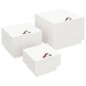 vidaXL Aufbewahrungsboxen mit Deckeln 3 Stk. Weiß Massivholz Kiefer vidaXL Aufbewahrungsboxen mit Deckeln 3 Stk. Weiß Massivholz Kiefer