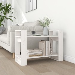vidaXL Bücherregal/Raumteiler Weiß 80x35x56,5 cm Massivholz Kiefer