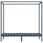 vidaXL Himmelbett-Gestell Grau Massivholz Kiefer 90 x 200 cm vidaXL Himmelbett-Gestell Grau Massivholz Kiefer 90 x 200 cm