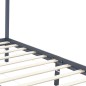 vidaXL Himmelbett-Gestell Grau Massivholz Kiefer 90 x 200 cm vidaXL Himmelbett-Gestell Grau Massivholz Kiefer 90 x 200 cm