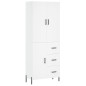 Highboard Weiß 69,5x34x180 cm Holzwerkstoff Highboard Weiß 69,5x34x180 cm Holzwerkstoff