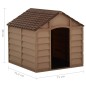 vidaXL Hundehütte Braun 71x71,5x68 cm PP vidaXL Hundehütte Braun 71x71,5x68 cm PP
