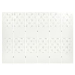 vidaXL 6-tlg. Raumteiler Weiß 240x180 cm Stahl