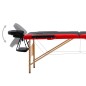 Massageliege Klappbar 2-Zonen mit Holzgestell Schwarz und Rot Massageliege Klappbar 2-Zonen mit Holzgestell Schwarz und Rot