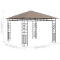 vidaXL Pavillon mit Moskitonetz 3x3x2,73 m Taupe 180 g/m² vidaXL Pavillon mit Moskitonetz 3x3x2,73 m Taupe 180 g/m²