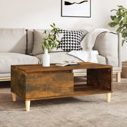 vidaXL Couchtisch Räuchereiche 90x50x36,5 cm Holzwerkstoff