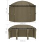 vidaXL Pavillon mit Vorhängen 520x349x255 cm Taupe 180 g/m² vidaXL Pavillon mit Vorhängen 520x349x255 cm Taupe 180 g/m²