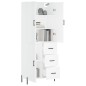Highboard Weiß 69,5x34x180 cm Holzwerkstoff Highboard Weiß 69,5x34x180 cm Holzwerkstoff