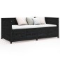 vidaXL Tagesbett Schwarz 75x190 cm Massivholz Kiefer vidaXL Tagesbett Schwarz 75x190 cm Massivholz Kiefer