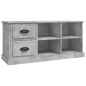 vidaXL TV-Schrank Betongrau 102x35,5x47,5 cm Holzwerkstoff vidaXL TV-Schrank Betongrau 102x35,5x47,5 cm Holzwerkstoff