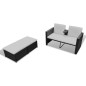vidaXL 4-tlg. Garten-Lounge-Set mit Auflagen Poly Rattan Schwarz vidaXL 4-tlg. Garten-Lounge-Set mit Auflagen Poly Rattan Schwarz