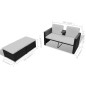 vidaXL 4-tlg. Garten-Lounge-Set mit Auflagen Poly Rattan Schwarz vidaXL 4-tlg. Garten-Lounge-Set mit Auflagen Poly Rattan Schwarz