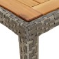 vidaXL Gartentisch 90x90x75 cm Poly Rattan und Akazienholz Grau vidaXL Gartentisch 90x90x75 cm Poly Rattan und Akazienholz Grau