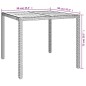 vidaXL Gartentisch 90x90x75 cm Poly Rattan und Akazienholz Grau vidaXL Gartentisch 90x90x75 cm Poly Rattan und Akazienholz Grau