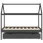 vidaXL Kinderbett mit Schublade Dunkelgrau Massivholz Kiefer 80x160 cm vidaXL Kinderbett mit Schublade Dunkelgrau Massivholz Kiefer 80x160 cm