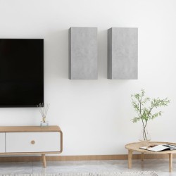 vidaXL TV-Schränke 2 Stk. Betongrau 30,5x30x60 cm Holzwerkstoff