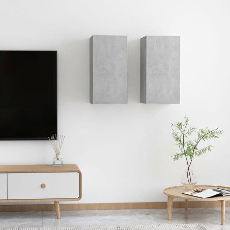 vidaXL TV-Schränke 2 Stk. Betongrau 30,5x30x60 cm Holzwerkstoff