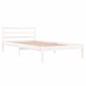 vidaXL Massivholzbett Kiefer 100x200 cm Weiß vidaXL Massivholzbett Kiefer 100x200 cm Weiß