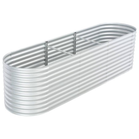 vidaXL Garten-Hochbeet 320x80x81 cm Verzinkter Stahl Silbern