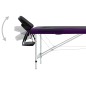 Massageliege Klappbar 2-Zonen Aluminiumgestell Schwarz und Lila Massageliege Klappbar 2-Zonen Aluminiumgestell Schwarz und Lila