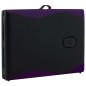 Massageliege Klappbar 2-Zonen Aluminiumgestell Schwarz und Lila Massageliege Klappbar 2-Zonen Aluminiumgestell Schwarz und Lila