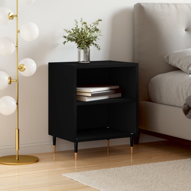vidaXL Nachttisch Schwarz 40x30x50 cm Holzwerkstoff vidaXL Nachttisch Schwarz 40x30x50 cm Holzwerkstoff