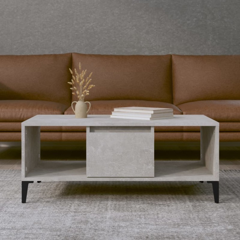vidaXL Couchtisch Betongrau 90x50x36,5 cm Holzwerkstoff vidaXL Couchtisch Betongrau 90x50x36,5 cm Holzwerkstoff