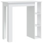 vidaXL Bartisch mit Regal Weiß 102x50x103,5 cm Holzwerkstoff vidaXL Bartisch mit Regal Weiß 102x50x103,5 cm Holzwerkstoff