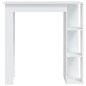 vidaXL Bartisch mit Regal Weiß 102x50x103,5 cm Holzwerkstoff vidaXL Bartisch mit Regal Weiß 102x50x103,5 cm Holzwerkstoff