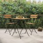 vidaXL Bistrostühle Klappbar 2 Stk. Massivholz Teak und Stahl vidaXL Bistrostühle Klappbar 2 Stk. Massivholz Teak und Stahl