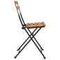 vidaXL Bistrostühle Klappbar 2 Stk. Massivholz Teak und Stahl vidaXL Bistrostühle Klappbar 2 Stk. Massivholz Teak und Stahl